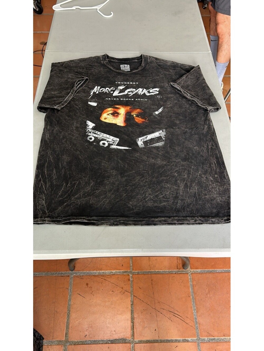 Never Broke Again NBA Youngboy More Leaks Vintage Style Black Tee Size XL